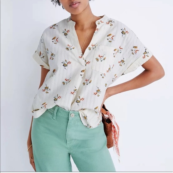 Madewell Tops - MADEWELL | Bower Popover Shirt in Marseille Daisies Size Medium